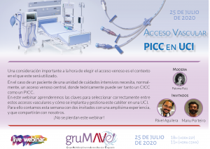 25 Julio 2020 - Acceso Vascular - PICC en UCI